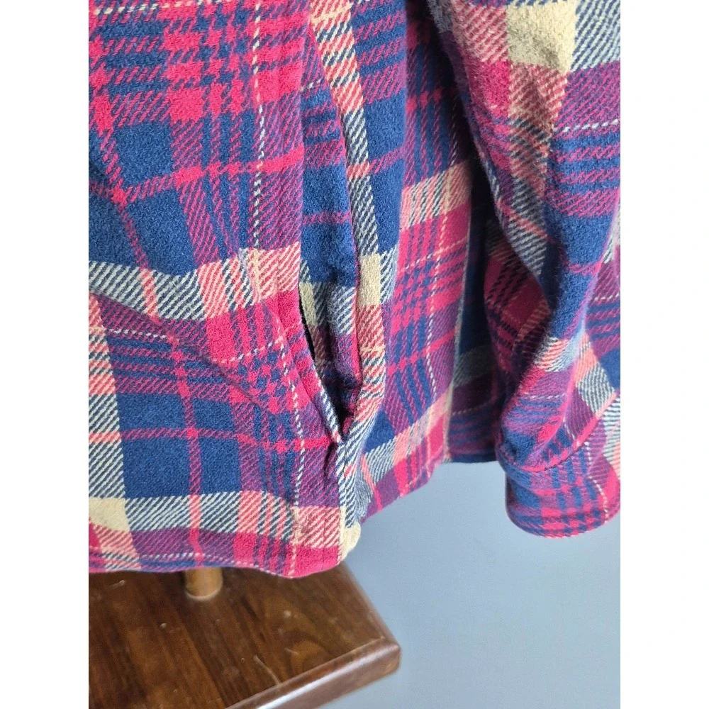Orvis Mens Flannel Double Chest Pocket Shirt Jacket XL Multicolored Plaid
